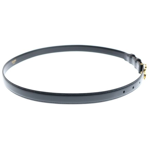 Celine Triomphe Belt Black Leather Gold Hardware - Picture 3 of 6